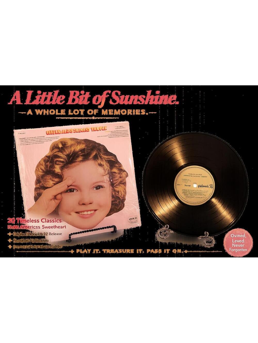 Shirley Temple Little Miss Broadway Vintage Vinyl LP Record